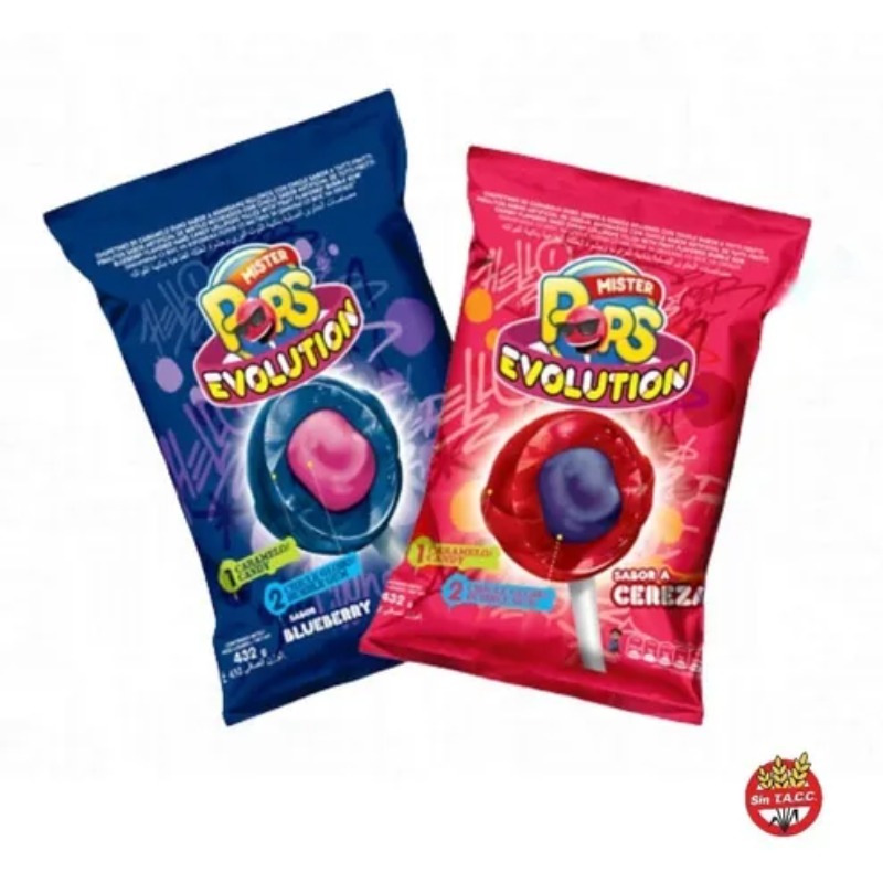 Chupetin Mr Pops Evolution X Bolsa 24u
