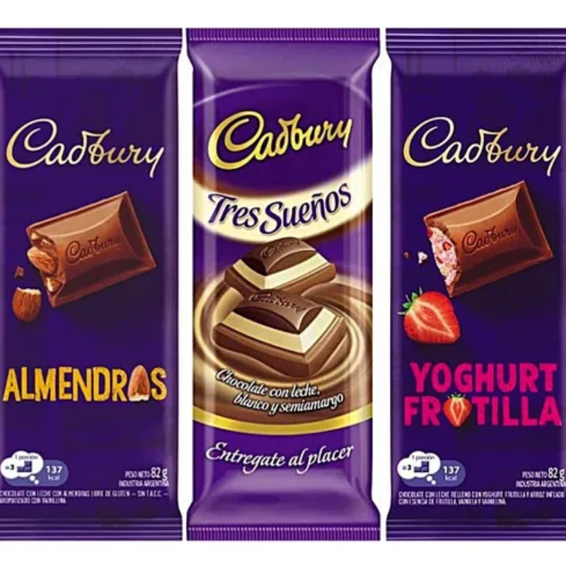 Chocolate Cadbury Frut/almen/sueÑos X 80 Gr