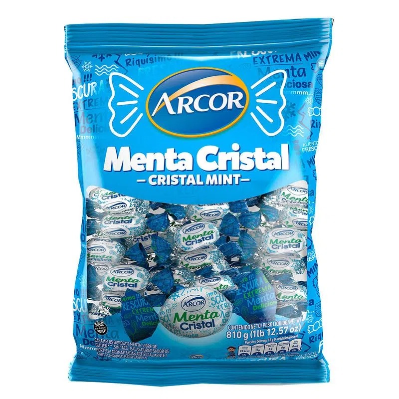 Caramelo Menta Cristal Paq X 810grms _