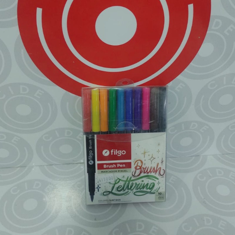 Marcador Filgo O Ezco Brush O Carioca X10 