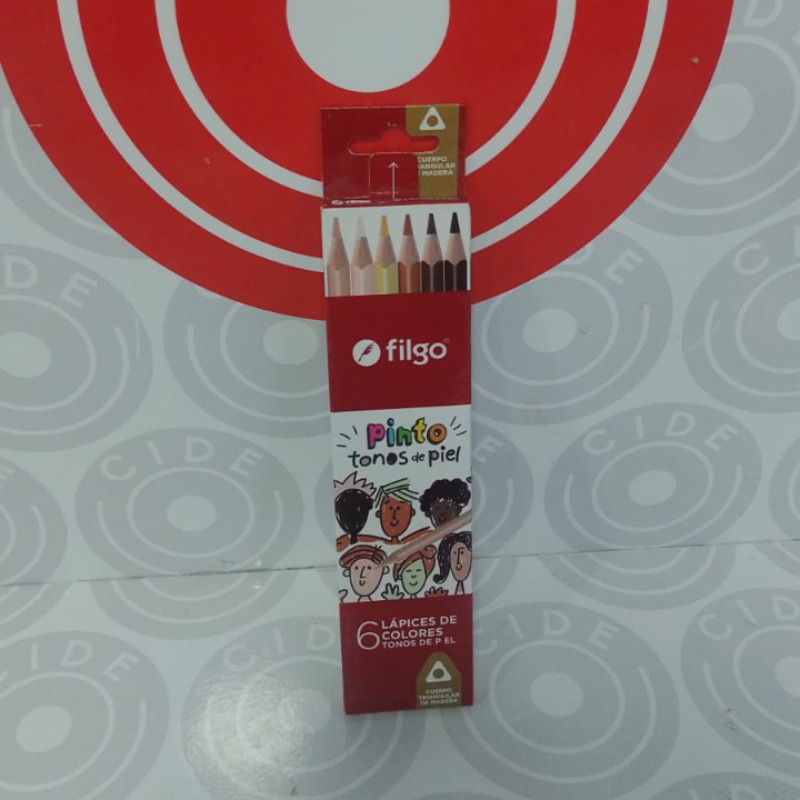 Lapiz Filgo Tonos Piel X6