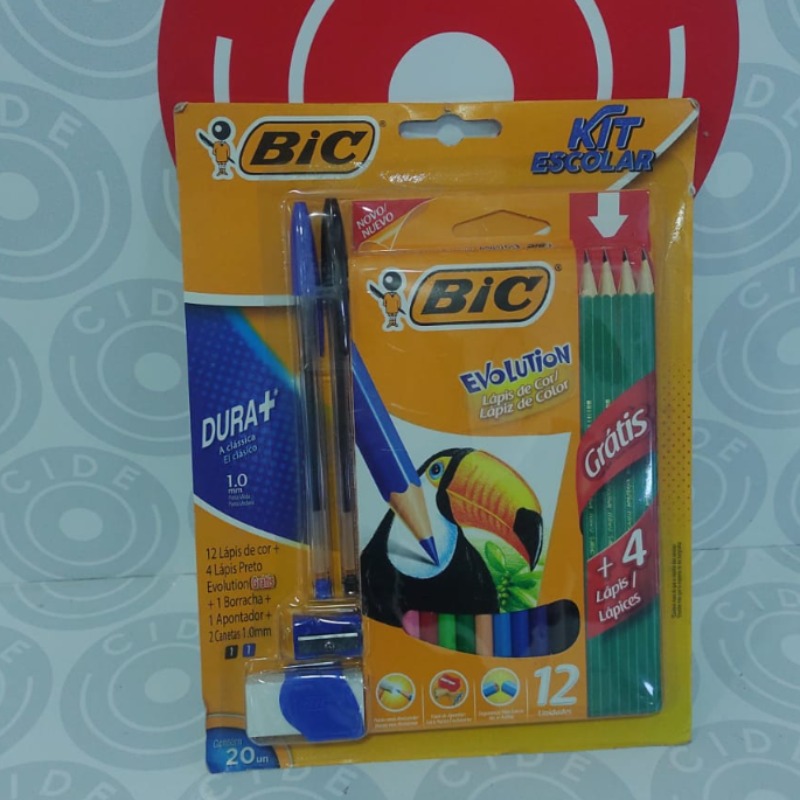 Kit Bic Lapiz X12 Con Utiles