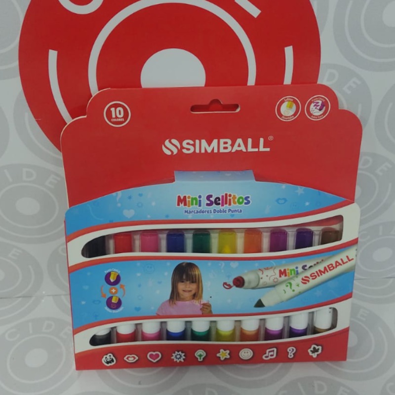 Marcador Simball Mini Sellitos X10