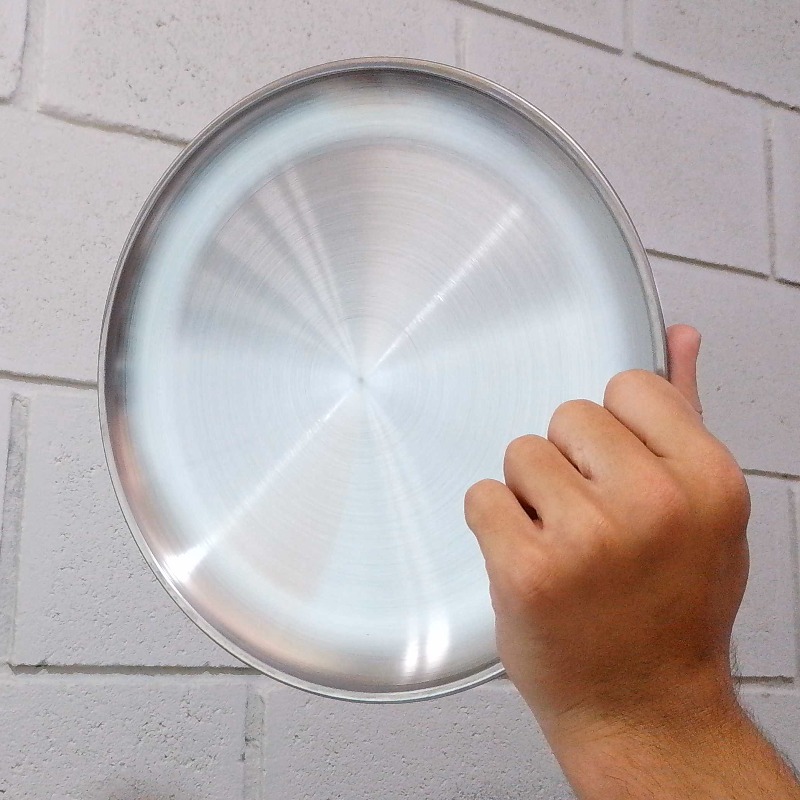 Bandeja Redonda De Acero Inoxidable 26 Cm