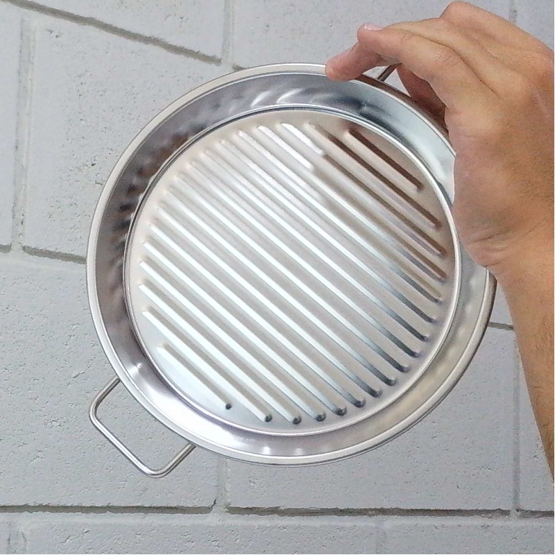 Recipiente Acanalado Con Asas 20 Cm