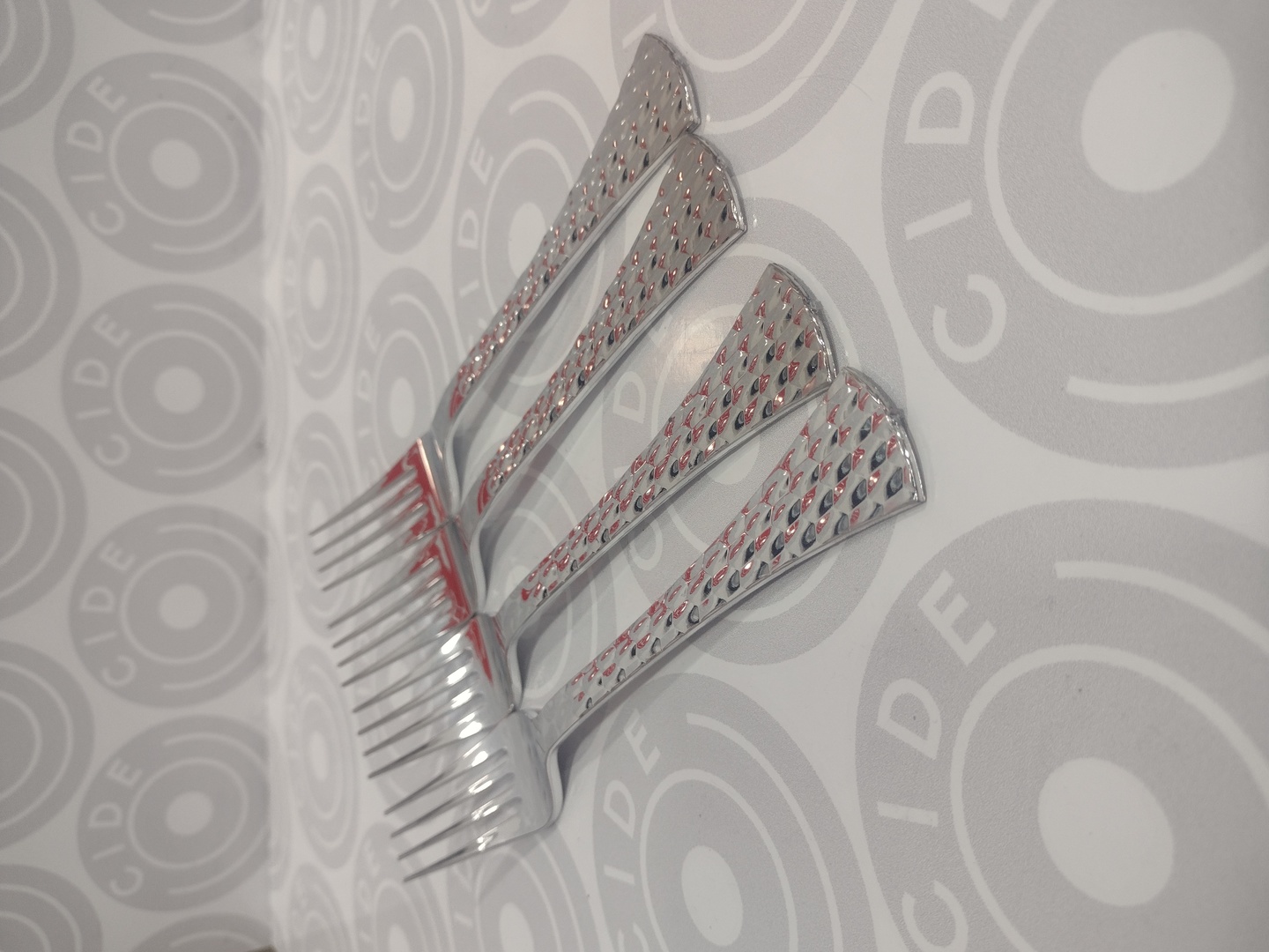 Tenedor Premium Plateado Linea Glamour X18 Unidades